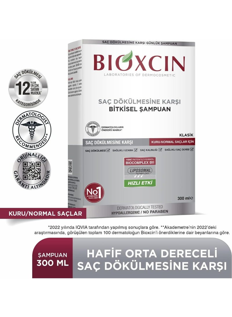 BIOXCIN Herbal Anti Hair Loss Shampoo for Dry & Normal Hair with BioComplex B11, 300 ml - Image 5